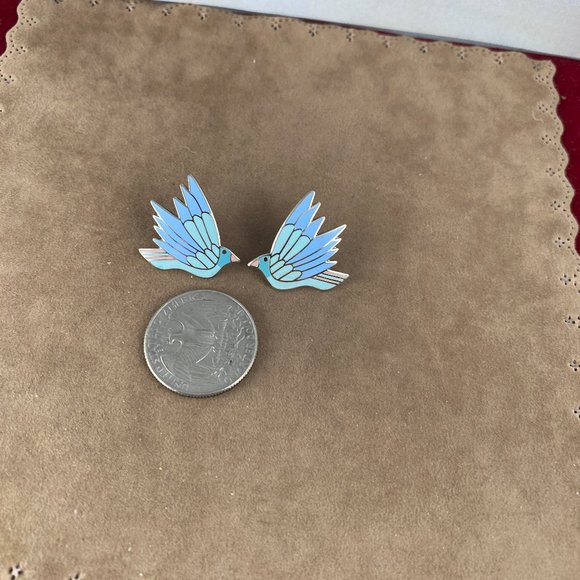 Vintage Rare LAUREL BURCH Earrings Celeste Birds - Picture 3 of 4
